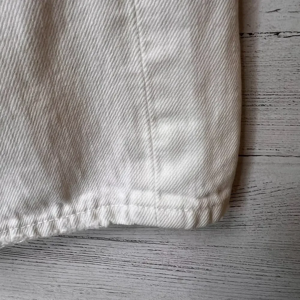 Revolve Agolde Jeans Womens Size 25 White 90's Fit Button Fly Destroyed Detail